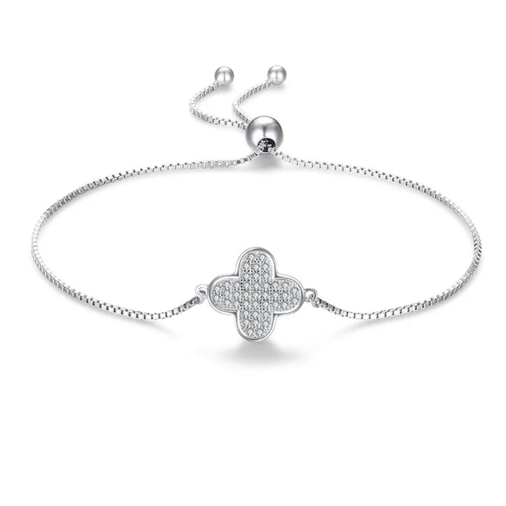 APRIL - Diamond Sterling Silver Bracelet