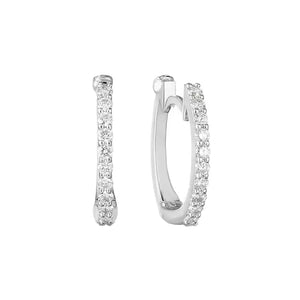 Diamond Huggie Earrings