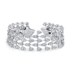 Pear Shape and Marquise Diamond Mesh Bracelet