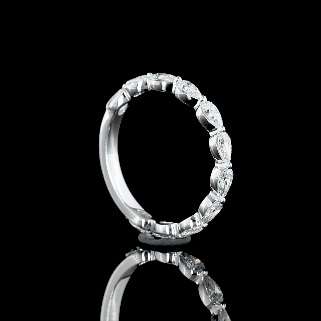 1 Carat Pear Lab Grown Diamond Eternity Ring