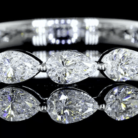 1 Carat Pear Lab Grown Diamond Eternity Ring