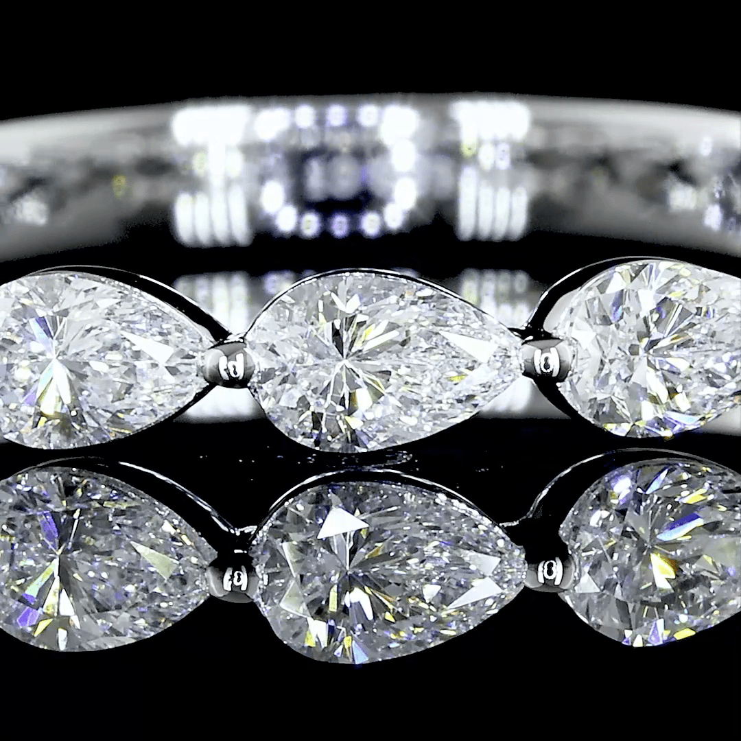 1 Carat Pear Lab Grown Diamond Eternity Ring