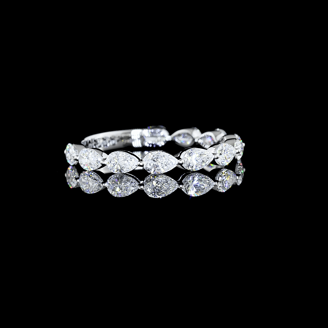 1 Carat Pear Lab Grown Diamond Eternity Ring
