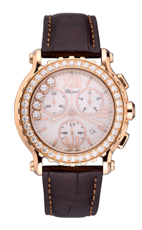 Chopard Happy Sport 18K Rose Gold & Diamonds Ladies Watch
