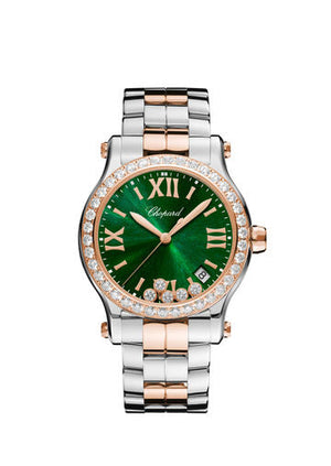Chopard Happy Sport Stainlees steel and18K Rose Gold & Diamonds Ladies Watch