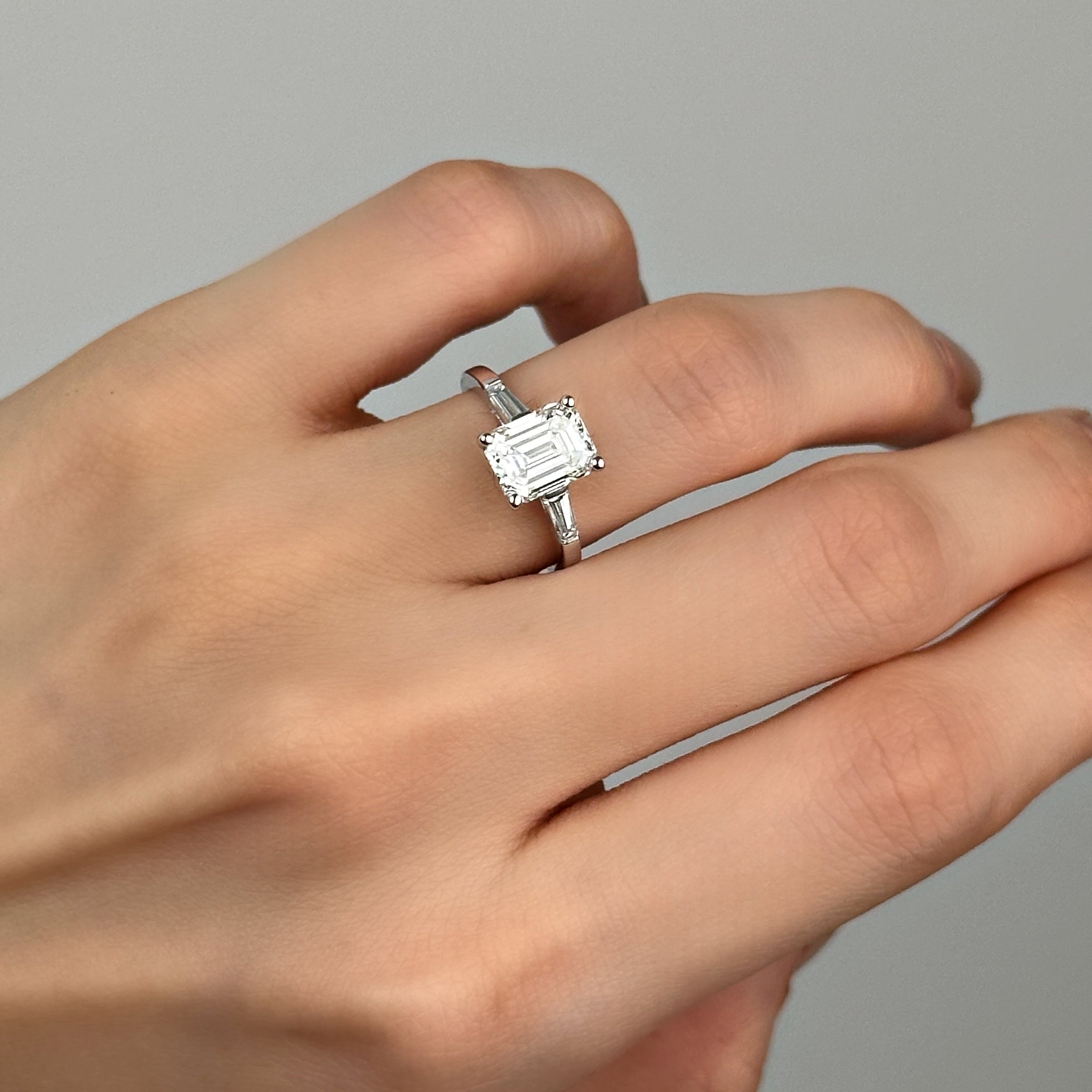 1.90ct Emerald Cut GIA Certified Engagement Ring in Platinum ENG-1757500