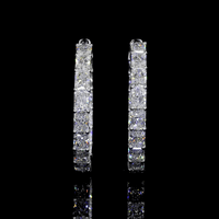 10.2 Carat Lab Grown Diamond Hoop Earrings