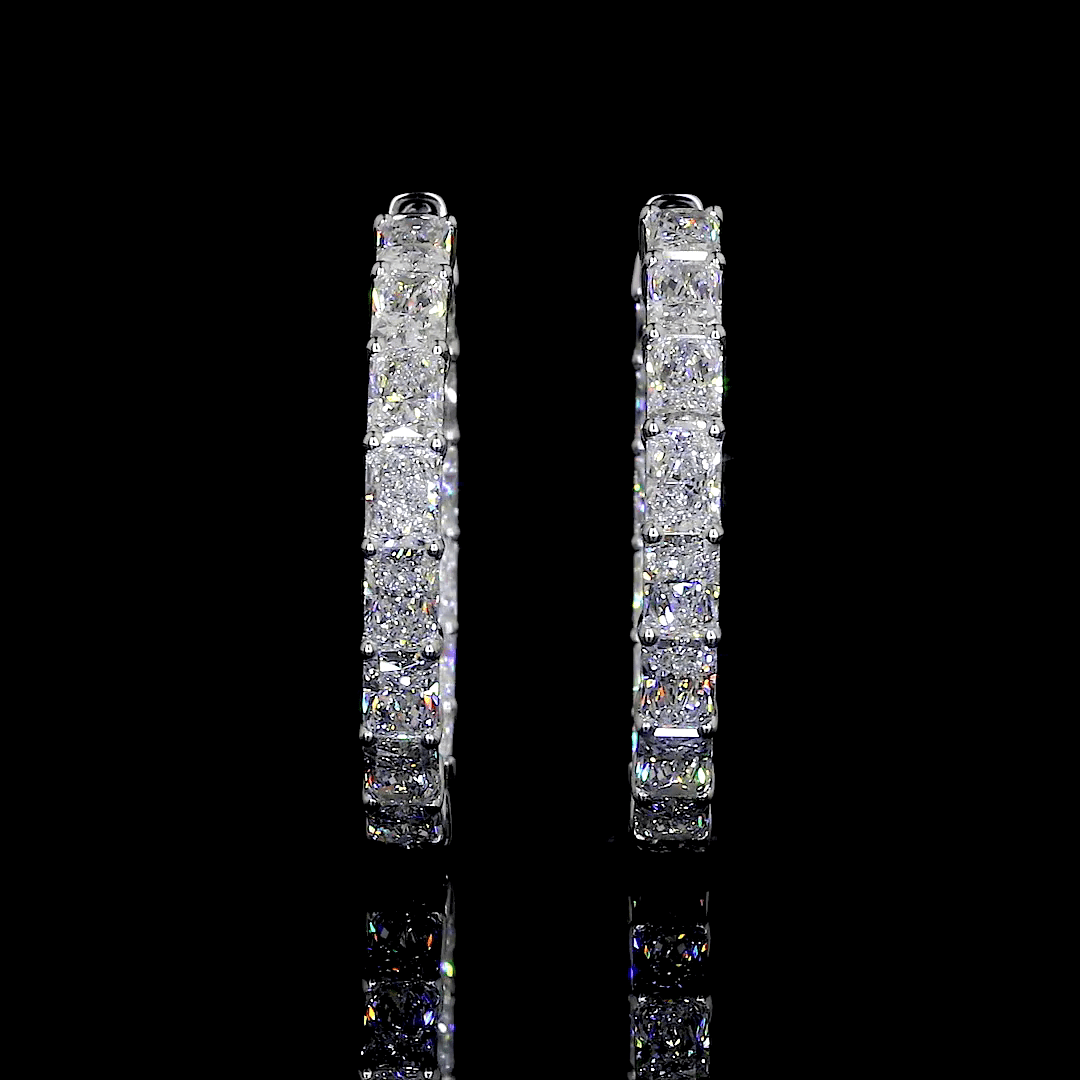 10.2 Carat Lab Grown Diamond Hoop Earrings