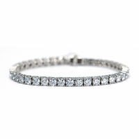 10.00ct. Diamond Tennis Bracelet Set In 14K White Gold, Round Cut , Lab Grown