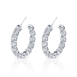 Signature Round Diamond Hoops
