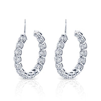 Signature Round Diamond Hoops
