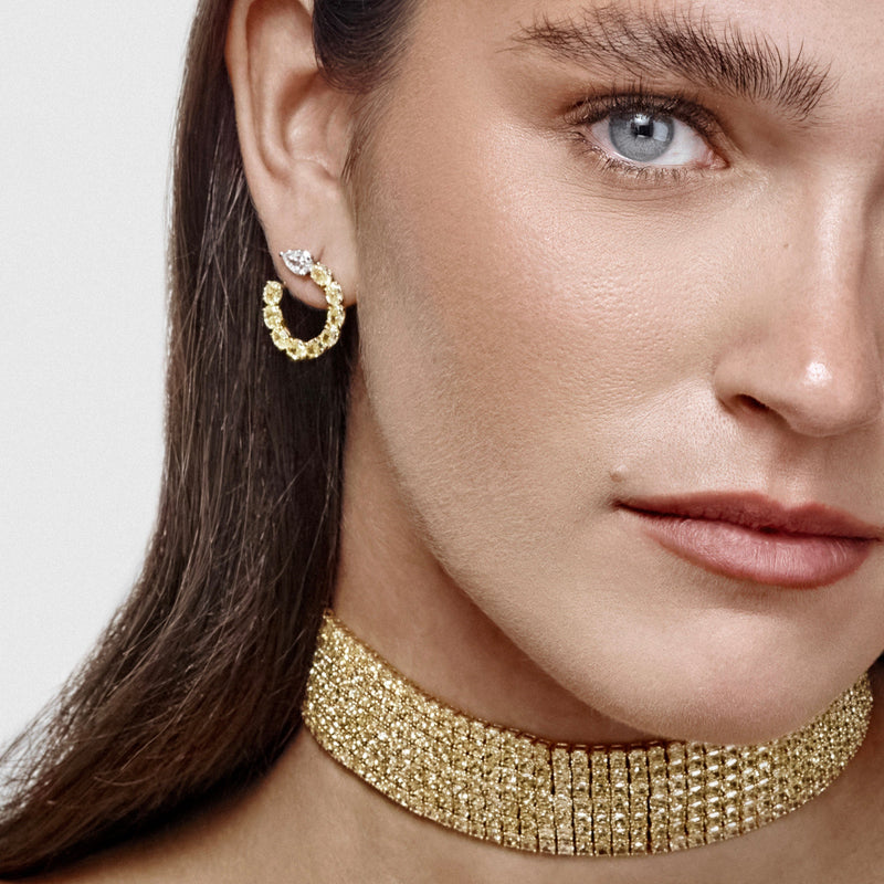 103.51 Carat Yellow Diamond Choker Necklace