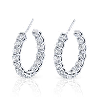 Signature Round Diamond Hoops