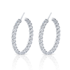 Signature Round Diamond Hoops - Large