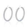 Signature Round Diamond Hoops - Large