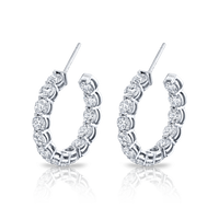 Signature Round Diamond Hoops