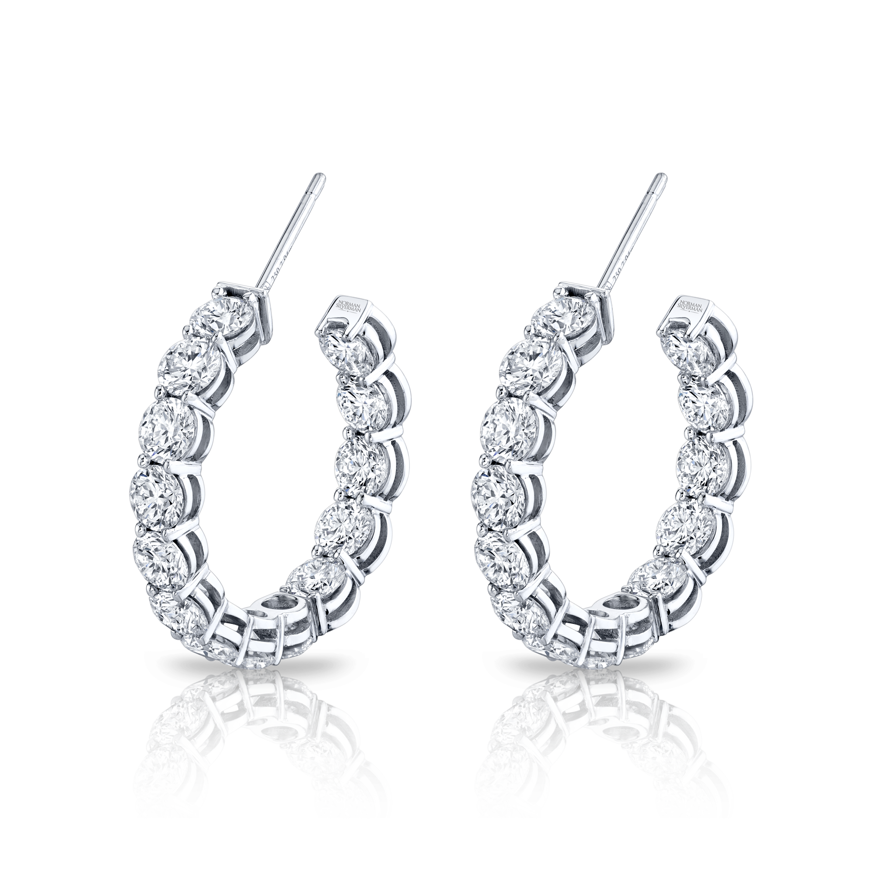 Signature Round Diamond Hoops