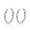Signature Round Diamond Hoops - Large