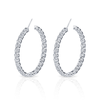 Signature Round Diamond Hoops - Large