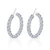 Signature Round Diamond Hoops - Large