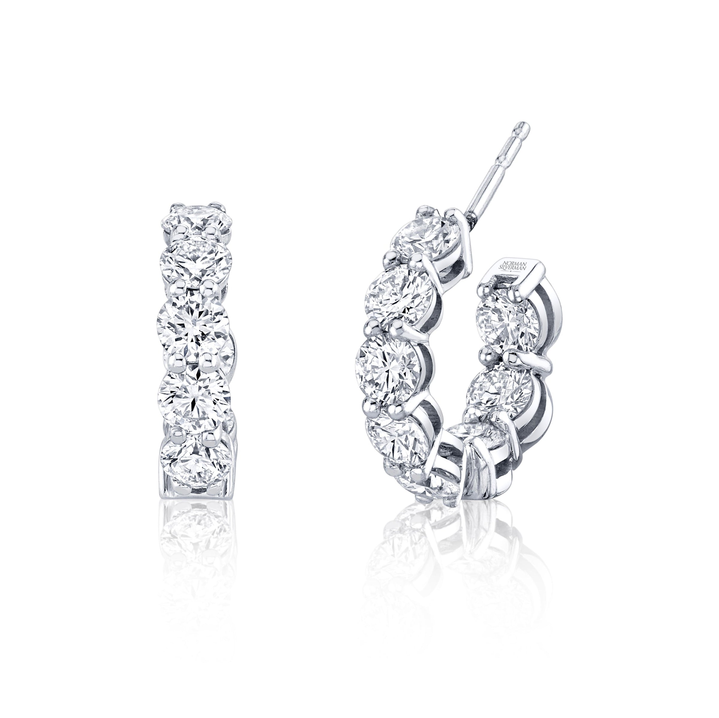 Signature Round Diamond Hoops