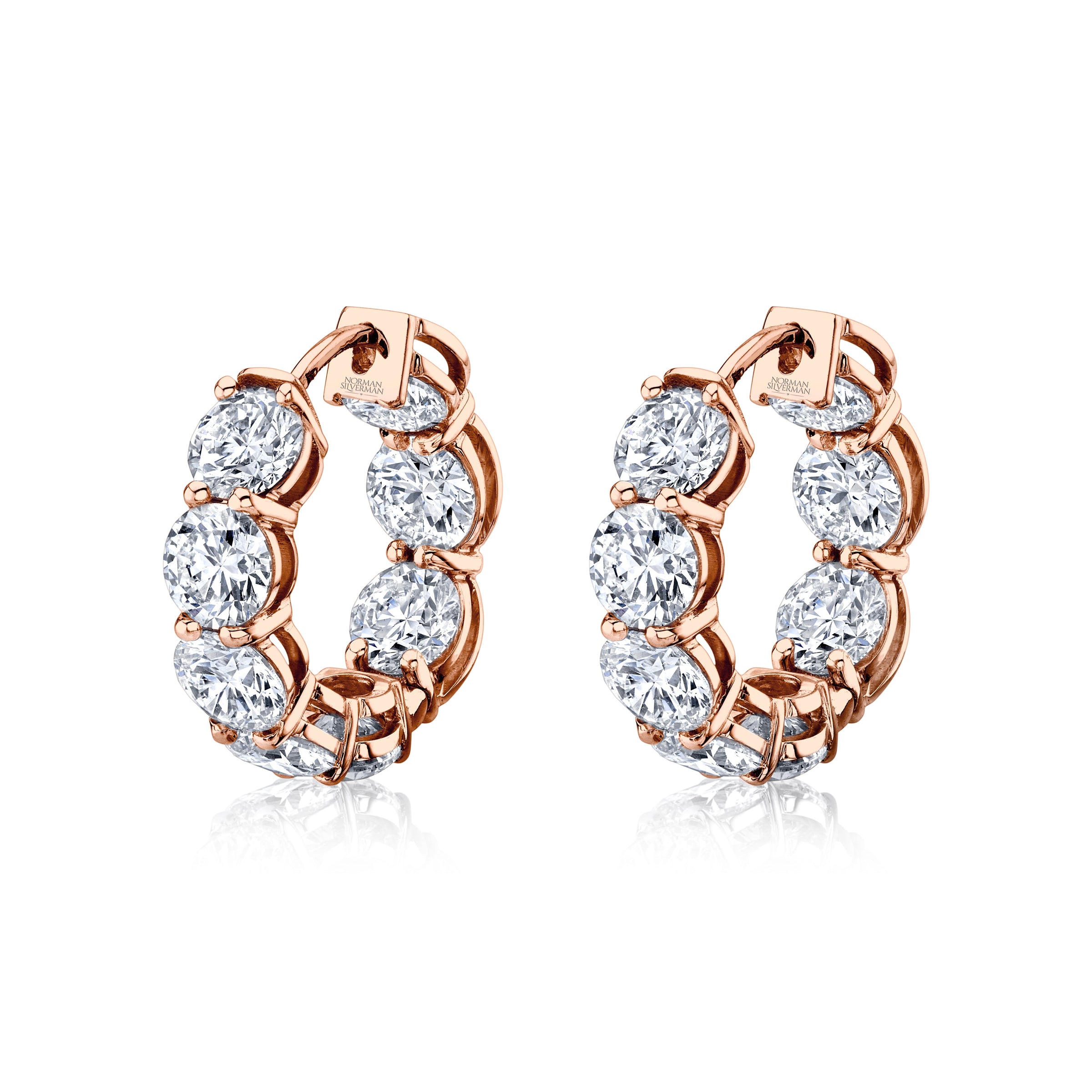Italiano Milano® Signature Round Diamond Huggies