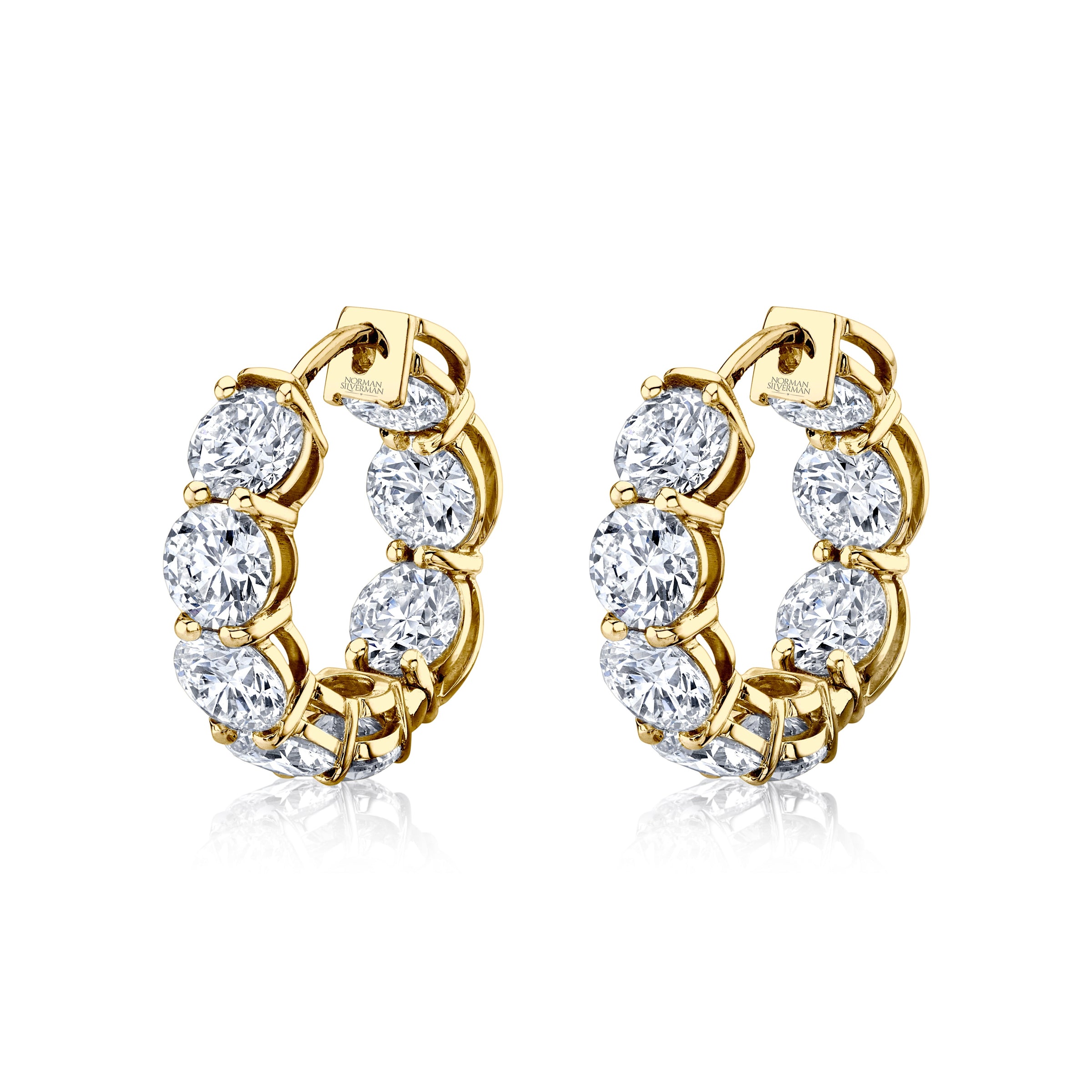 Italiano Milano® Signature Round Diamond Huggies