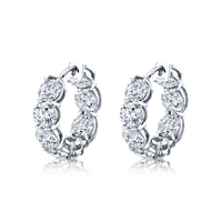 Italiano Milano® Signature Round Diamond Huggies