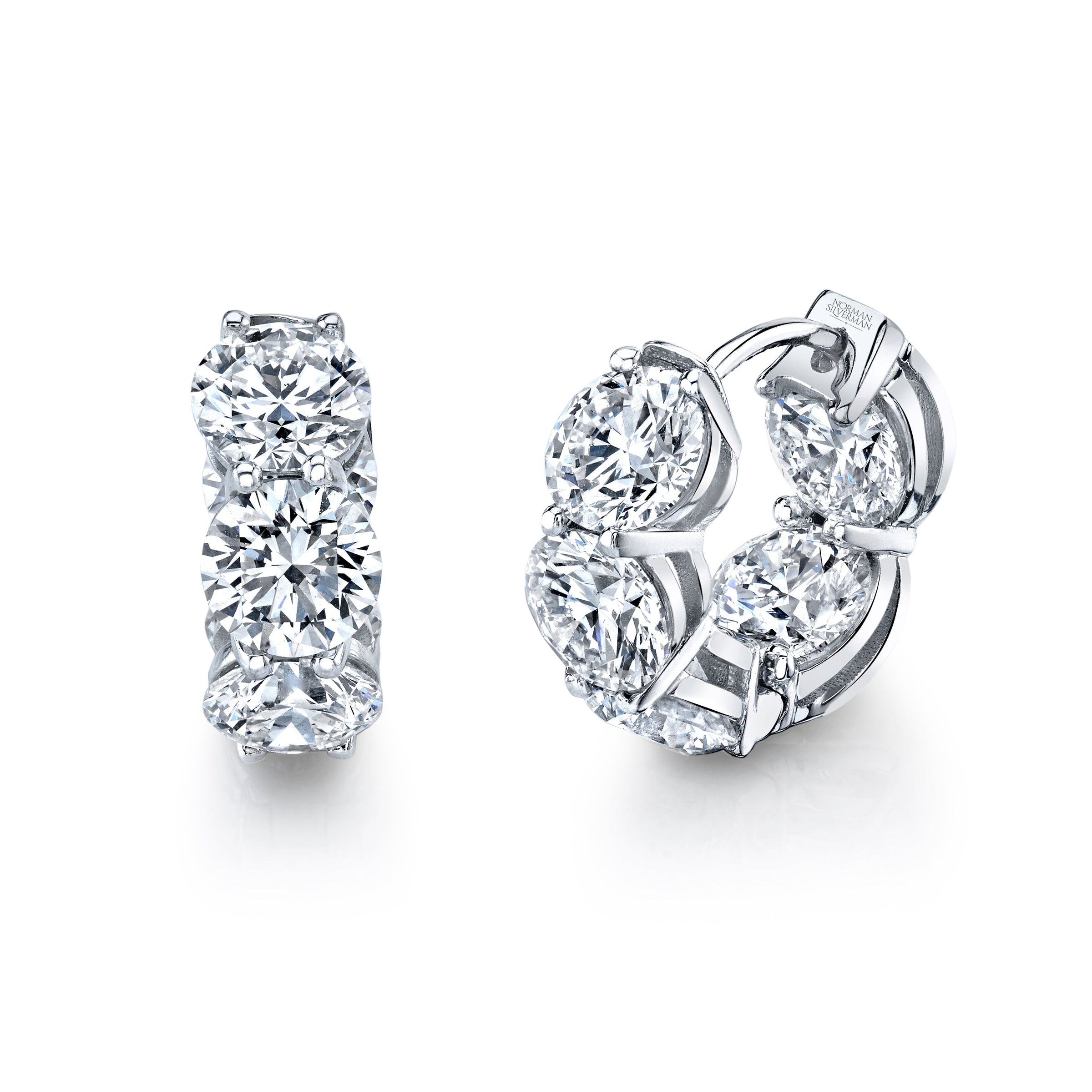 Signature Round Diamond Huggies