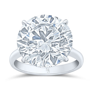 10.96 Carat Round Diamond Solitaire Ring
