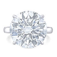 10.96 Carat Round Diamond Solitaire Ring