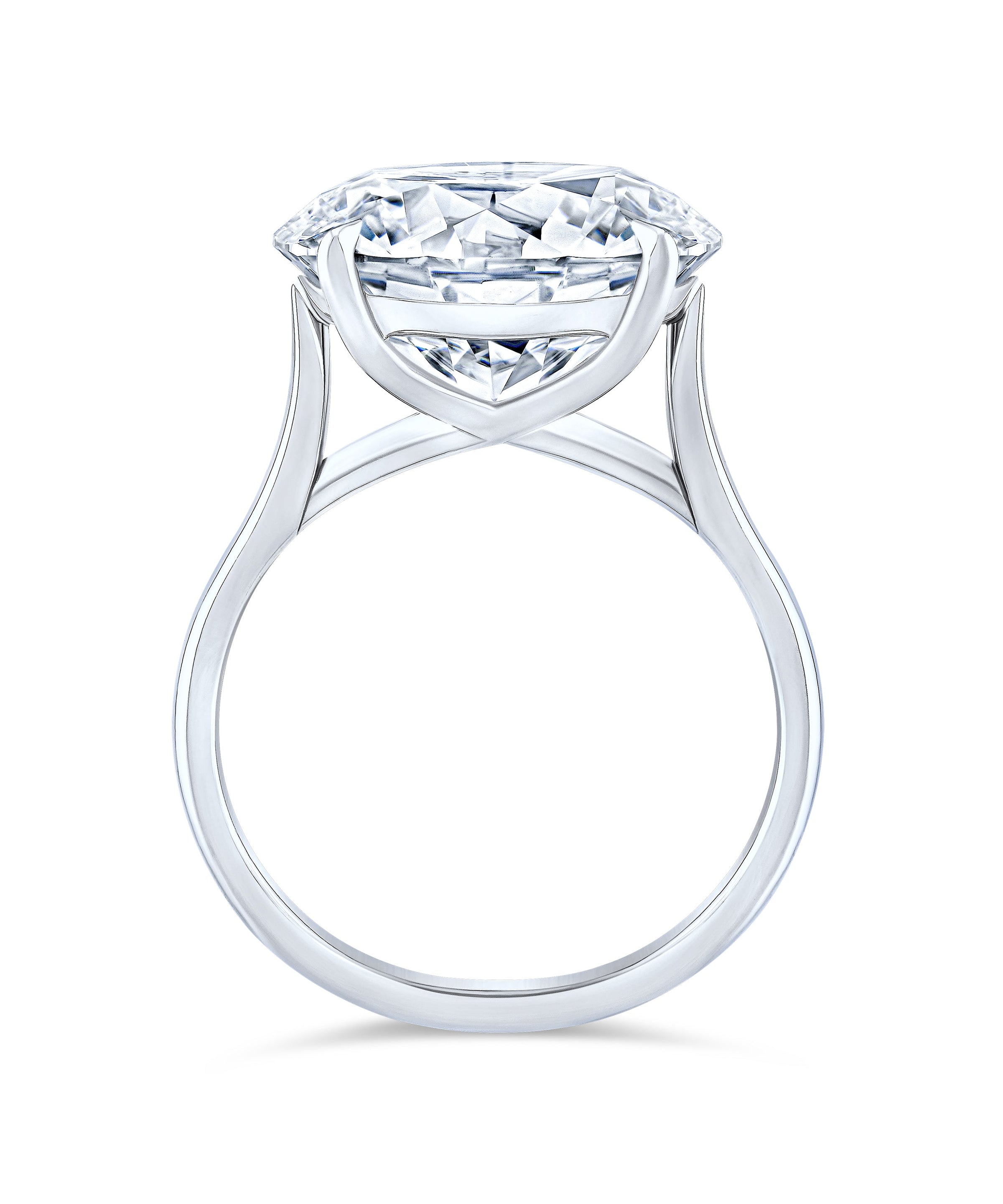 10.96 Carat Round Diamond Solitaire Ring