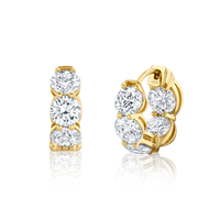 Signature Round Diamond Huggies