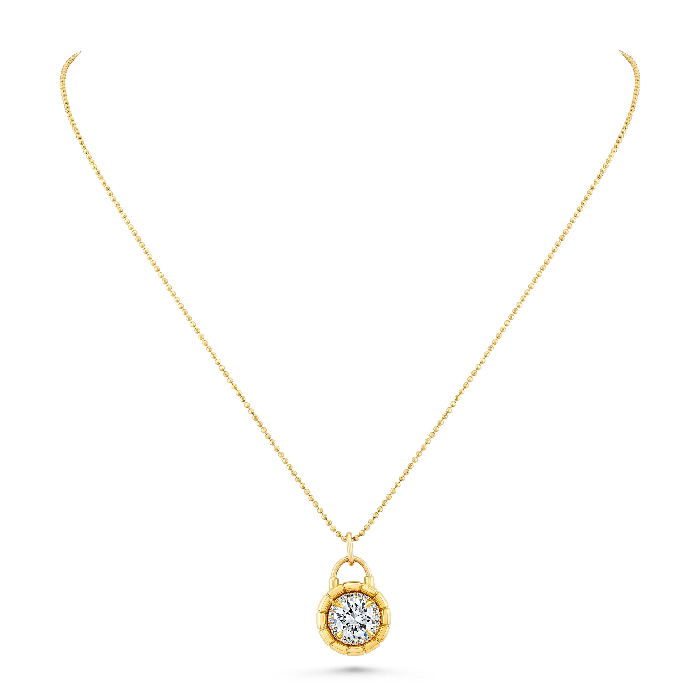 Solitaire Lock Pendant