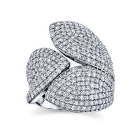 Diamond Pave Leaf Fashion Ring