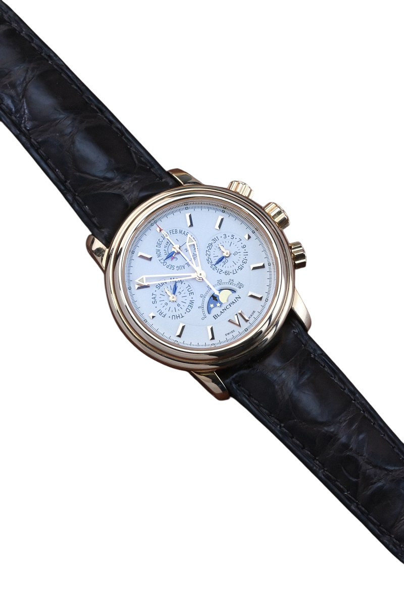 Blancpain Leman Chronograph Perpetual Calendar 18K Yellow Gold Men's Watch