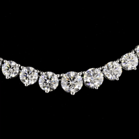 12 Carat Graduated Lab Grown Diamond Tennis Necklace