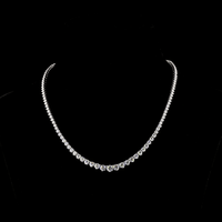 12 Carat Graduated Lab Grown Diamond Tennis Necklace