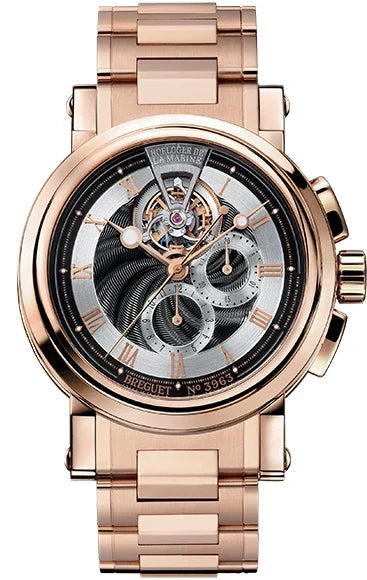 Breguet Marine Tourbillon 18K Rose Gold Mens Watch