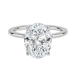 Lab Grown Oval Diamond Solitaire Ring