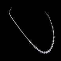 13 Carat Graduated Lab Grown Diamond Tennis Necklace