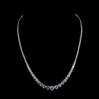 13 Carat Graduated Lab Grown Diamond Tennis Necklace