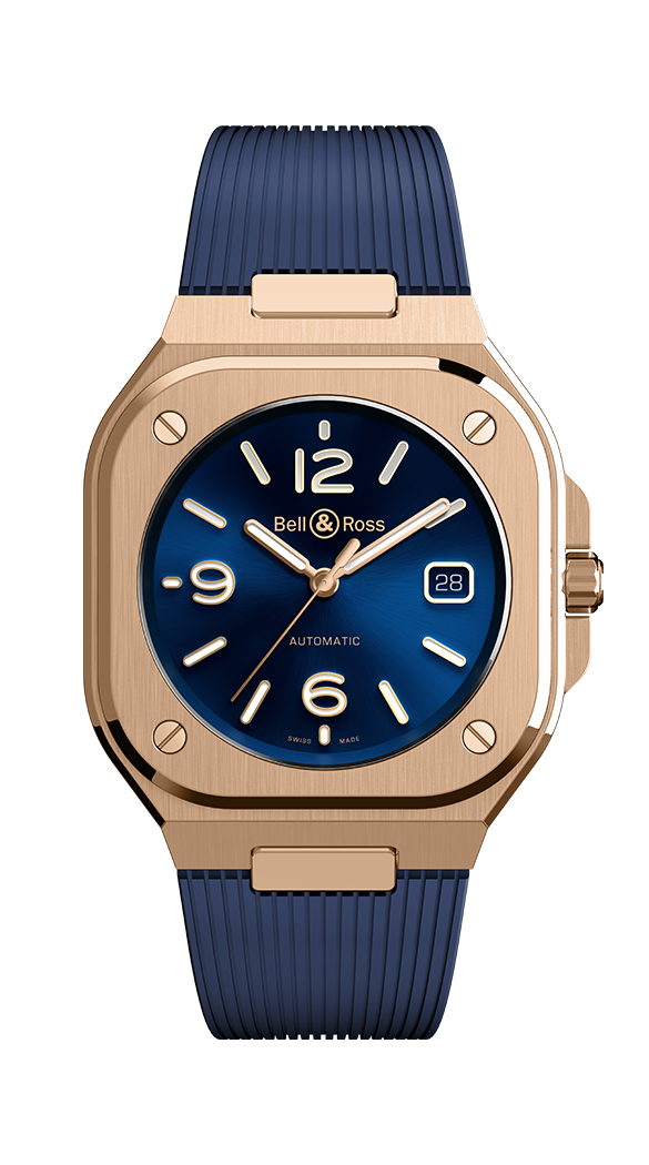 Bell & Ross Instruments BR 05 BLUE GOLD Mens Watch