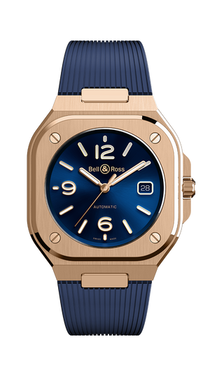 Bell & Ross Instruments BR 05 BLUE GOLD Mens Watch