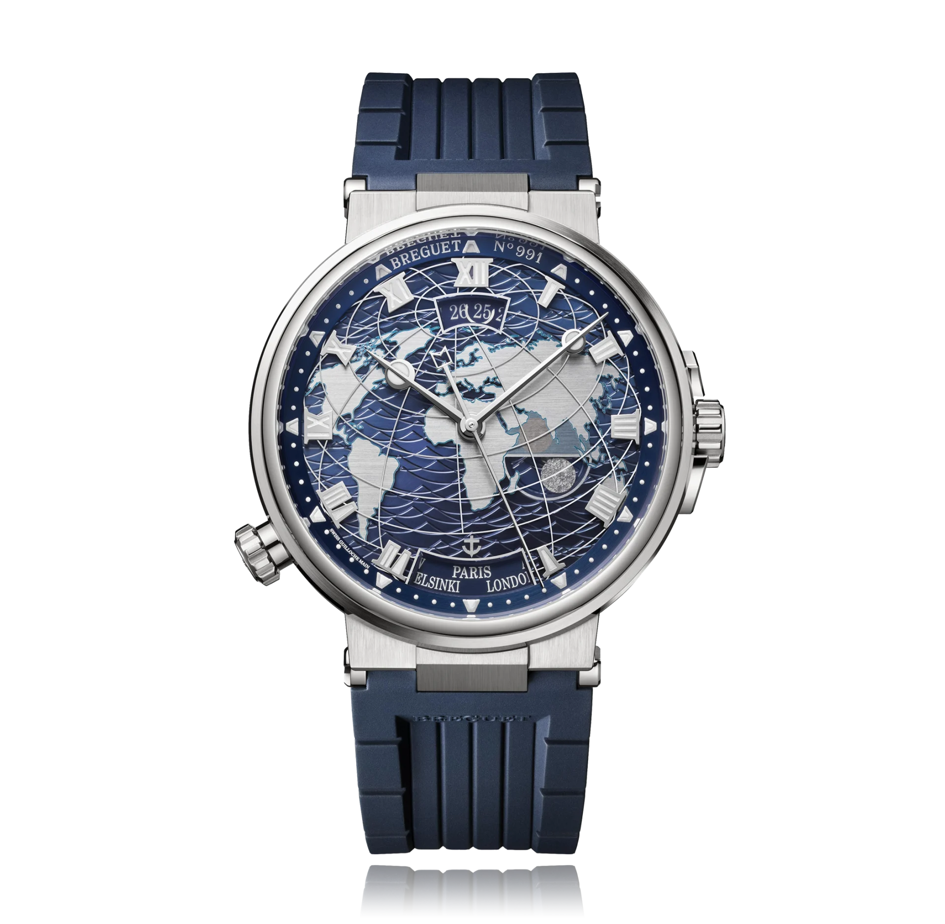 Breguet Marine Hora Mundi 18K White Gold Men's Watch