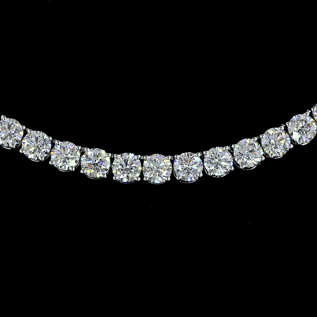 14.1 Carat Lab Grown Diamond Tennis Necklace