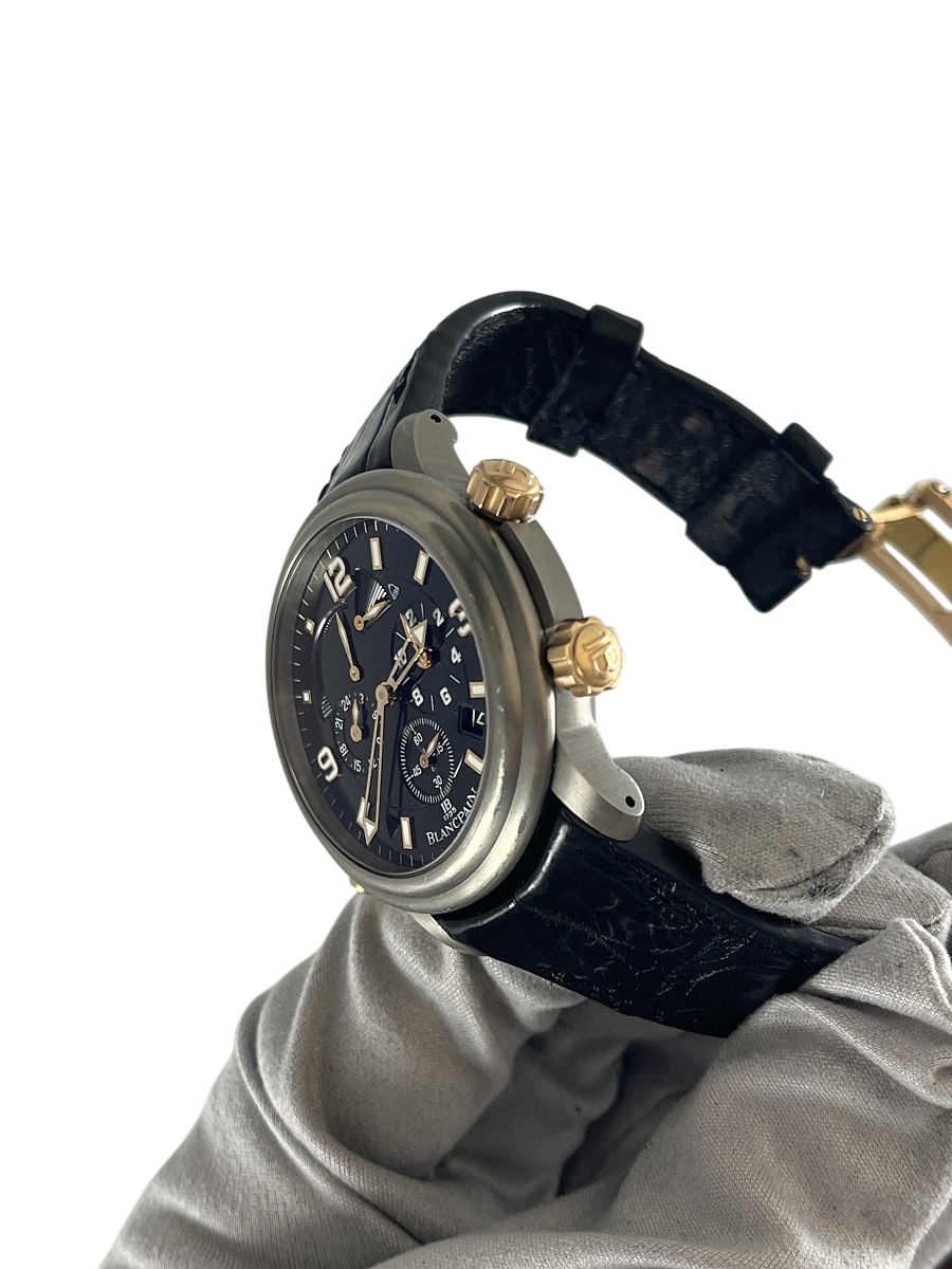 Blancpain Léman Réveil Alarm GMT Titanium & Rose Gold Men's Watch