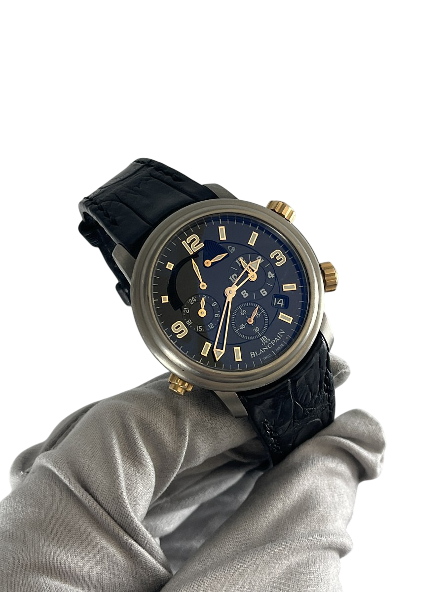 Blancpain Léman Réveil Alarm GMT Titanium & Rose Gold Men's Watch