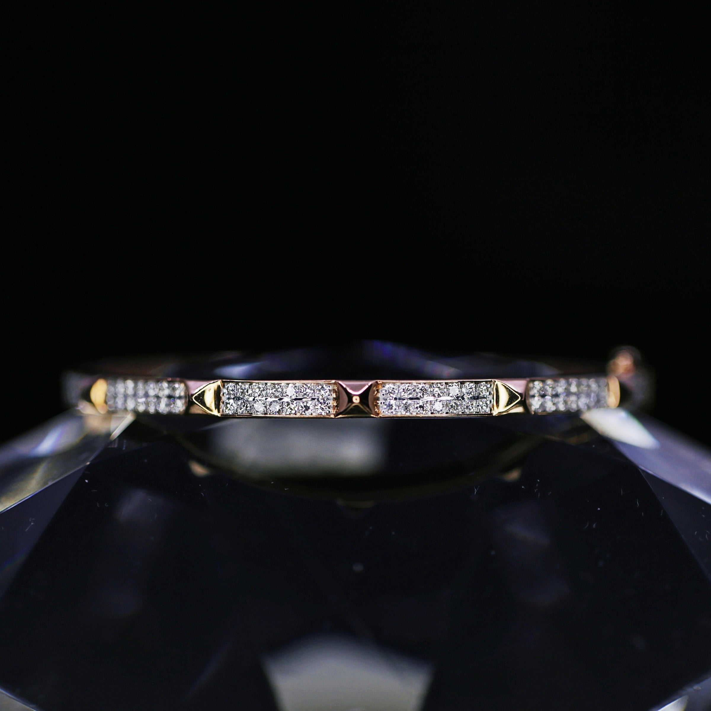 1.00ct. Natural Diamond Bangle Set In 14K Rose Gold