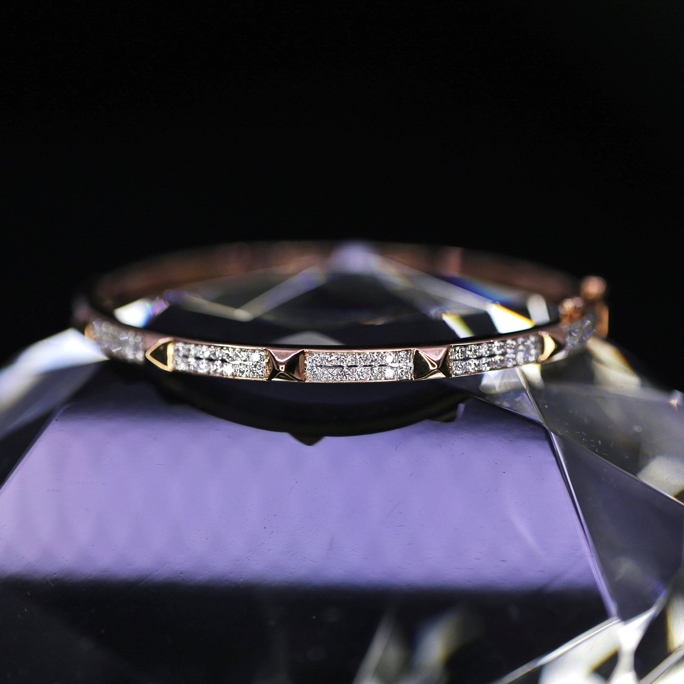 1.00ct. Natural Diamond Bangle Set In 14K Rose Gold